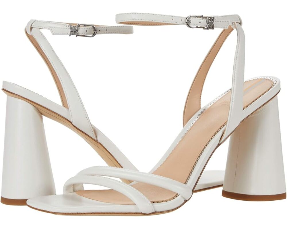 Sam Edelman Womens Kia Heeled Sandal Size 11 M EU 41 White Leather EUC